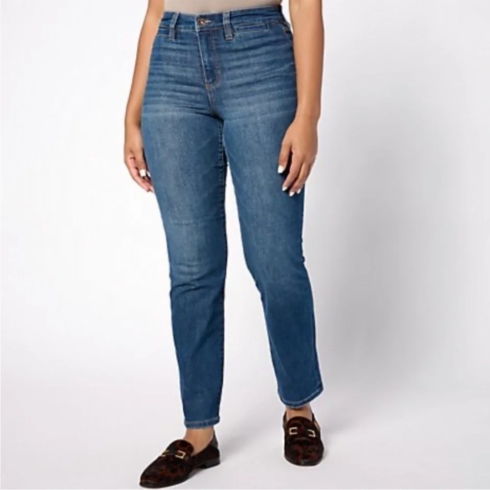 NWT Liverpool LVPL Sadie Straight High Rise Welt Pocket Jeans Spector